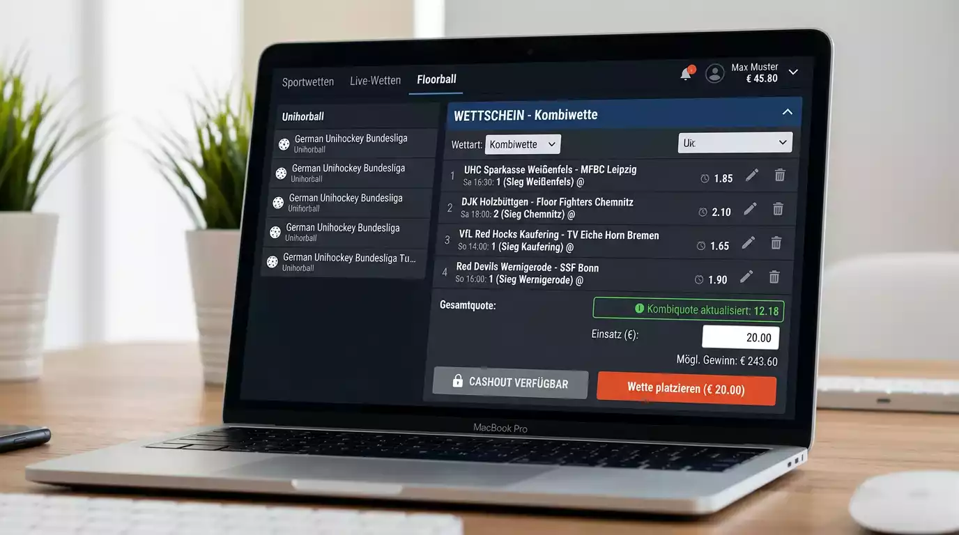 Betsson Kombifunktionen für Floorball – Cashout, Live-Wetten und Schein-Management bei Akkumulatoren