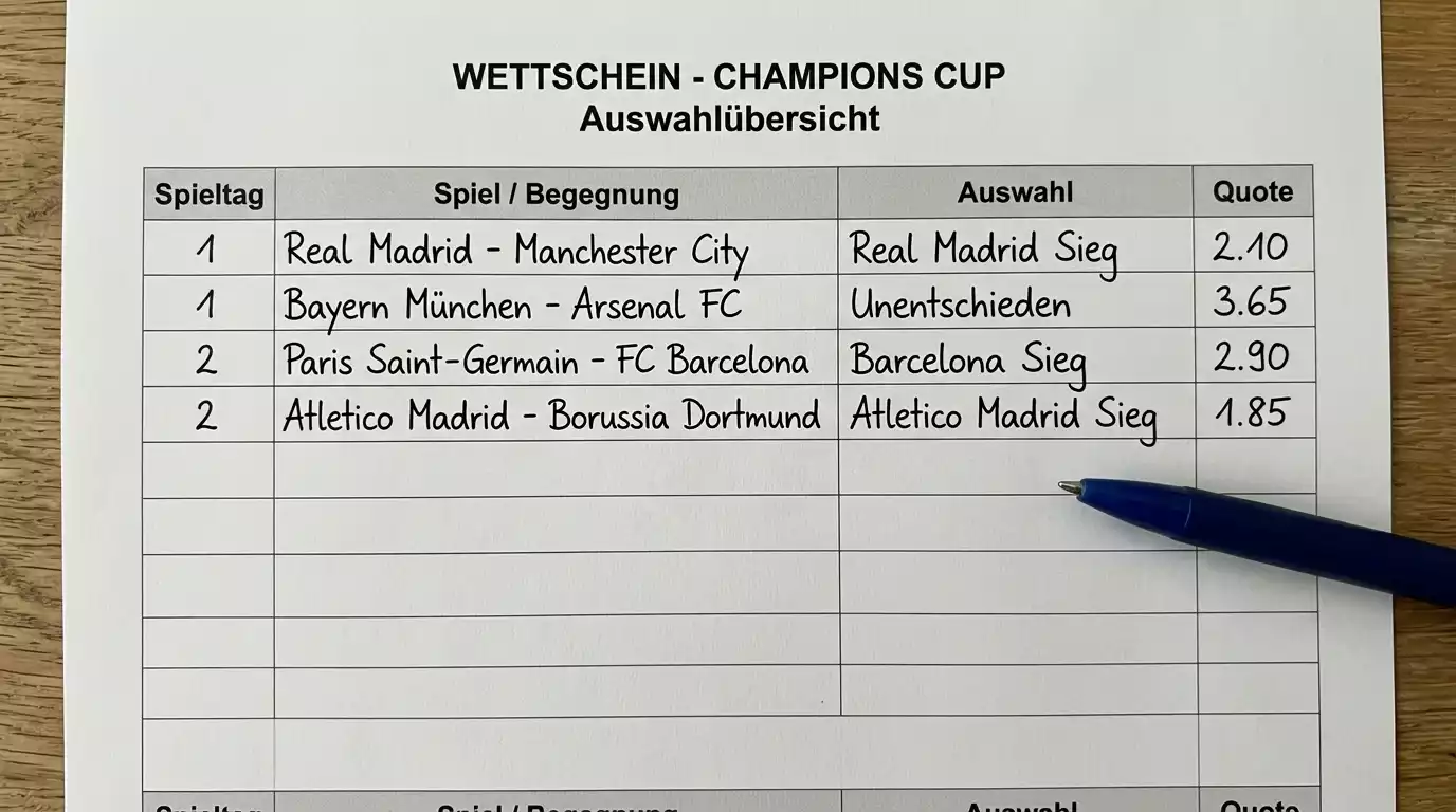 Champions Cup Floorball-Akkumulator aufbauen – Kombischein mit mehreren Turnierspielen