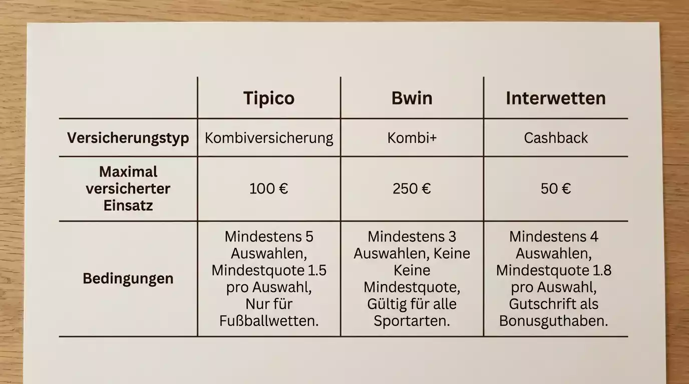 Anbieter mit Kombiversicherung für Floorball-Wetten – Übersicht GGL-lizenzierter Buchmacher