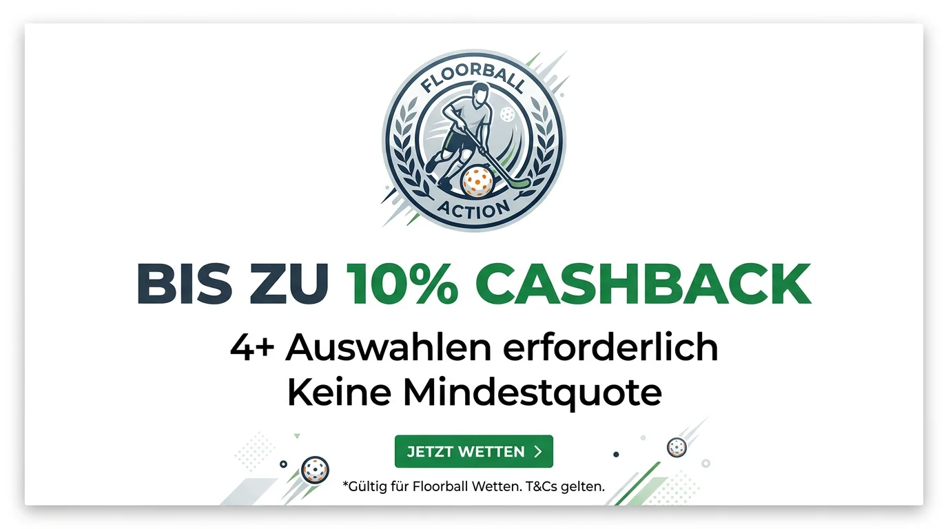 Interwetten 10 Prozent Cashback Promotion für Floorball Kombiwetten – Bedingungen und Berechnung im Detail