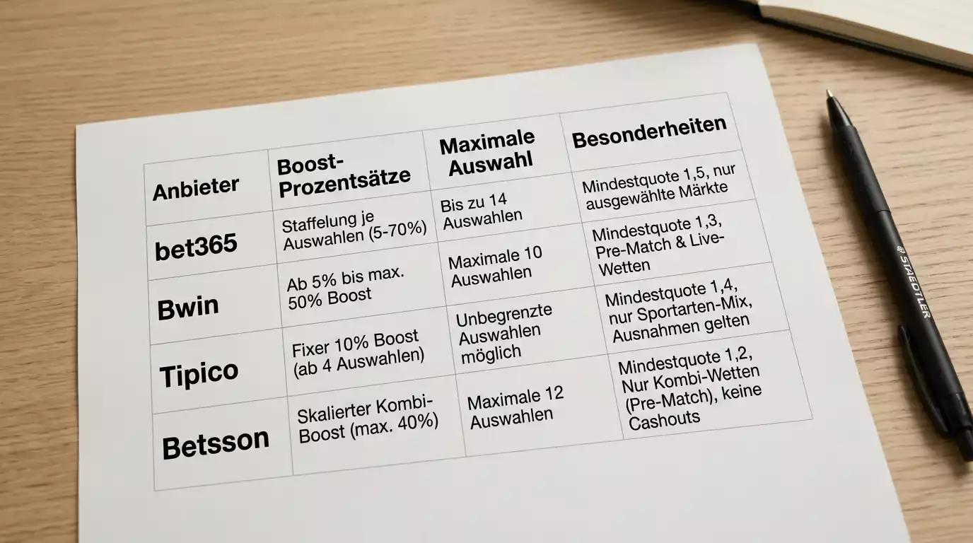 Anbietervergleich Kombiwetten-Boost Floorball – bet365, Bwin, Tipico und Betsson im Überblick