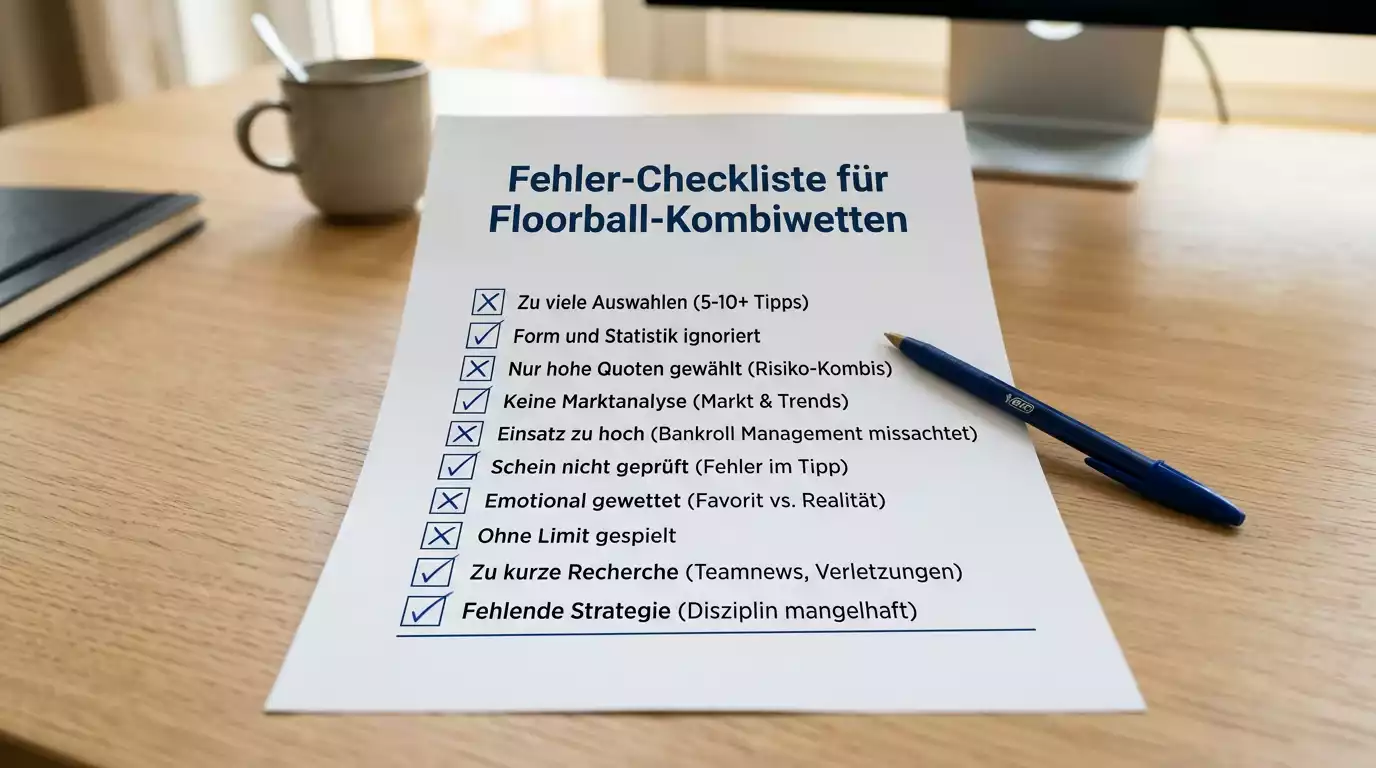 Häufige Strategiefehler bei Floorball Kombiwetten und konkrete Vermeidungsstrategien im Überblick