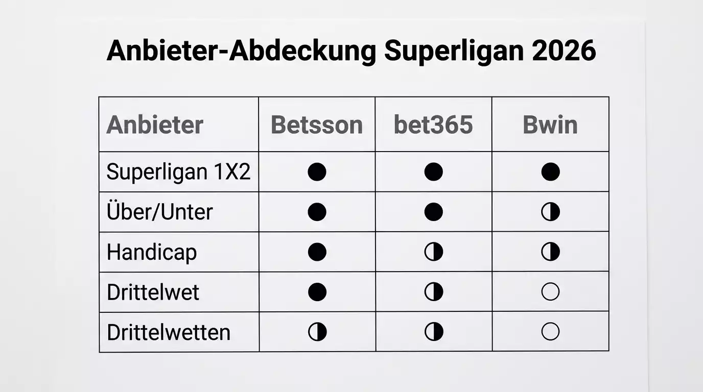 Vergleich der Anbieterabdeckung für Floorball Superligan-Wetten – Betsson, bet365 und Bwin