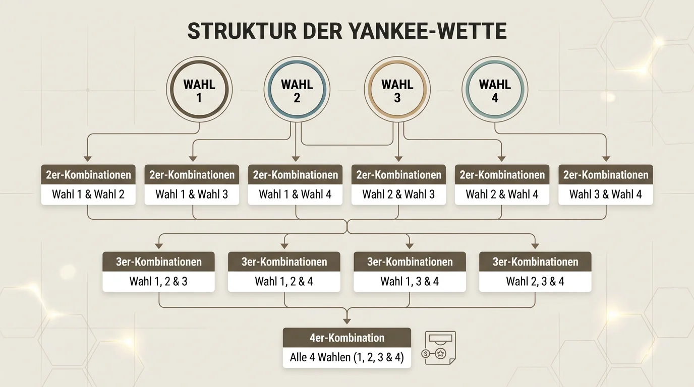 Yankee Systemwette Floorball – vier Auswahlen, elf Teilwetten und Einsatzberechnung