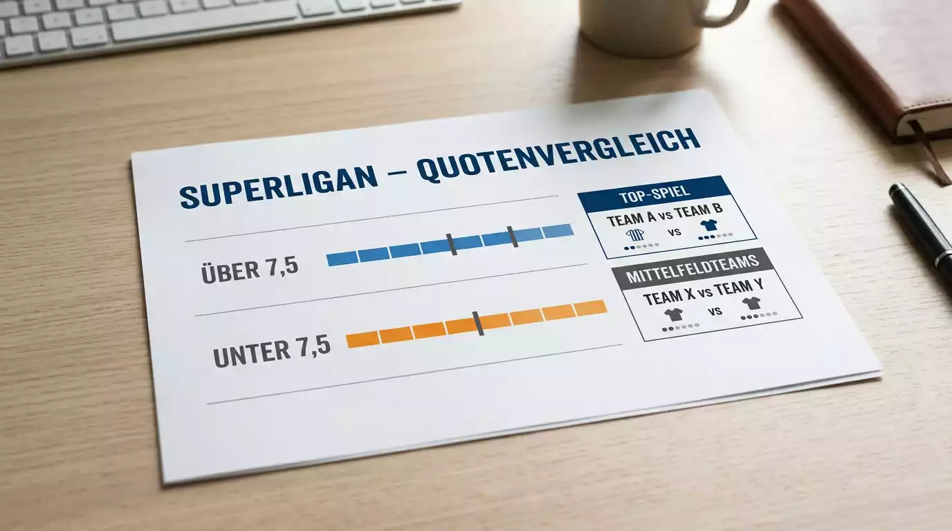 Quotenvergleich Über/Unter 7.5 und 8.5 bei schwedischen Superligan-Floorball-Spielen