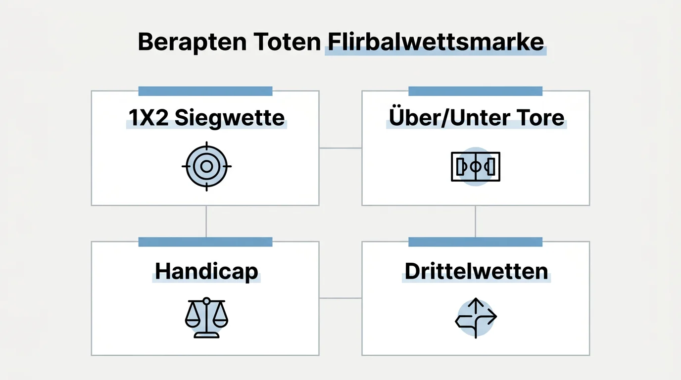 Schematische Darstellung der wichtigsten Floorball Wettmarkttypen bei GGL-lizenzierten Buchmachern