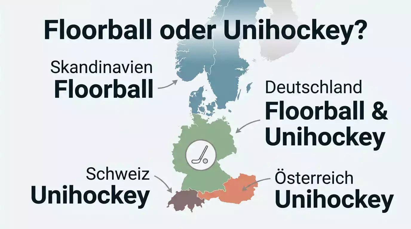 Erklärung der Begriffe Floorball und Unihockey – internationaler Name versus deutschsprachige Bezeichnung für dieselbe Sportart