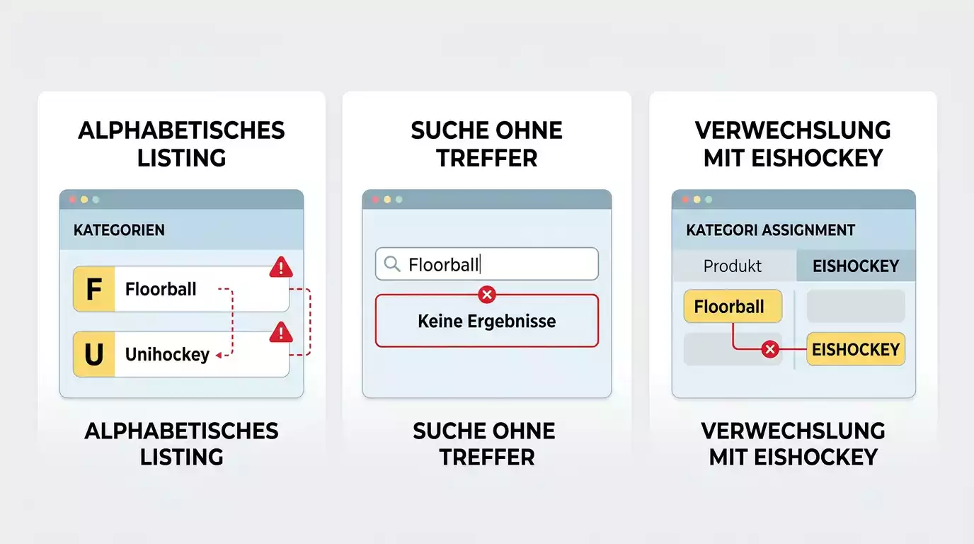 Verwechslungsfallen beim Suchen nach Floorball und Unihockey auf Wettseiten – alphabetisches Listing und Suchfunktion erklärt
